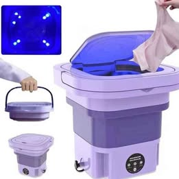 غسالة ملابس ذكية ومحمولة قابلة للطي 2 في 1 – غسيل وتصريف في جهاز واحد غسالة ملابس ذكية ومحمولة قابلة للطي 2 في 1 – غسيل وتصريف في جهاز واحد